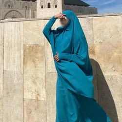 Two Piece Jilbab Skirt High Quality Nida With Niqab Strings Khimar Muslim Islamic Clothing Wholesale Prayer Abaya Jilbab