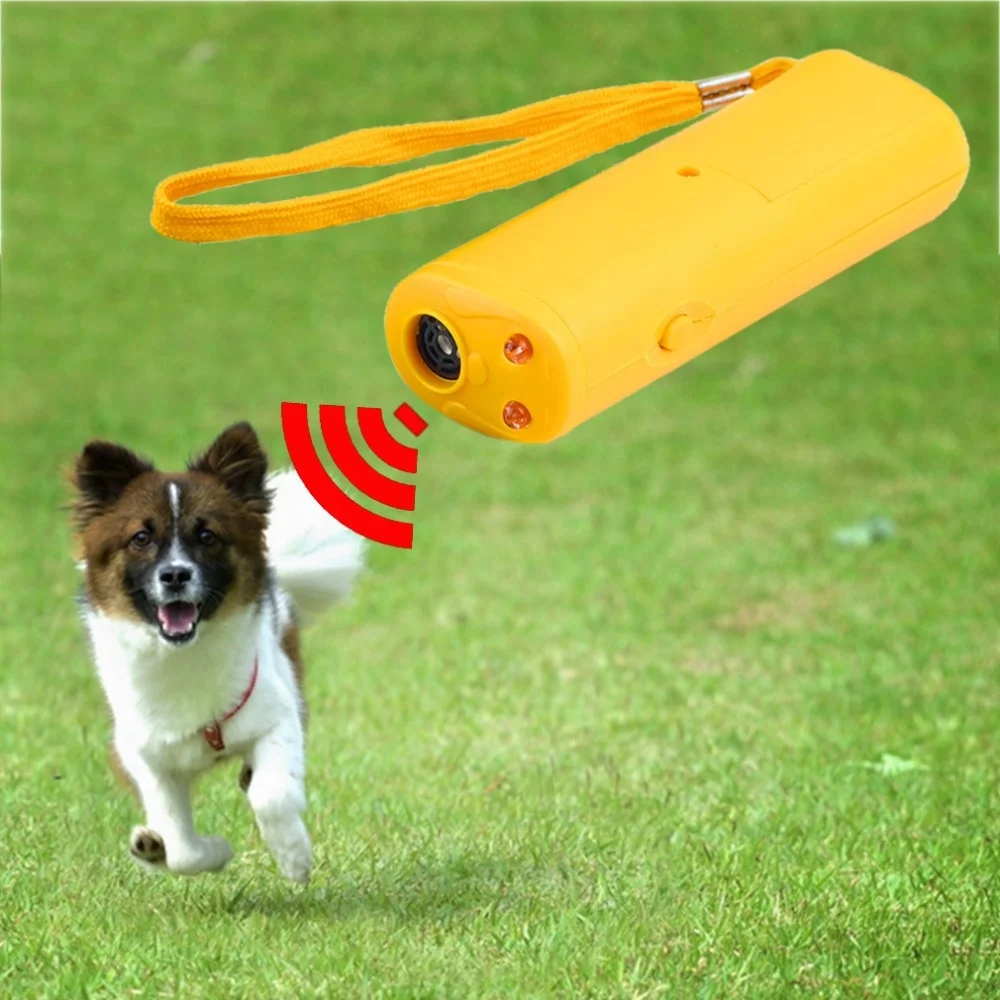 NEW Dog Repeller Anti Barking DogTraining Device Pet Trainer with Lighting Ultrasonic 3 in 1 Anti Barking Pet Supplies Dog drive