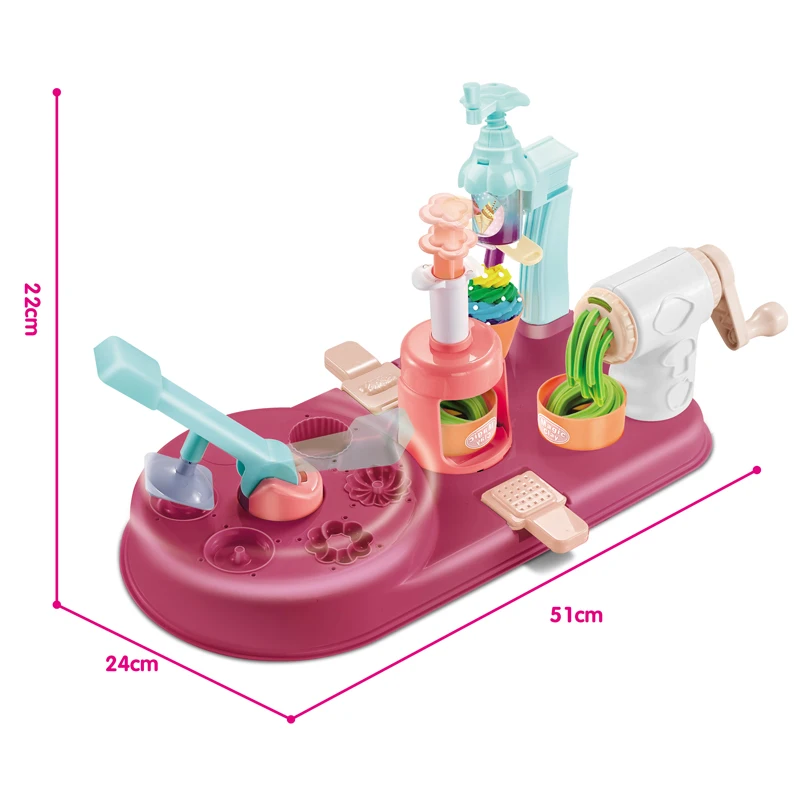 Children DIY pretend play toy Colorful Clay 5in1 multi-functional color mud table for Kids