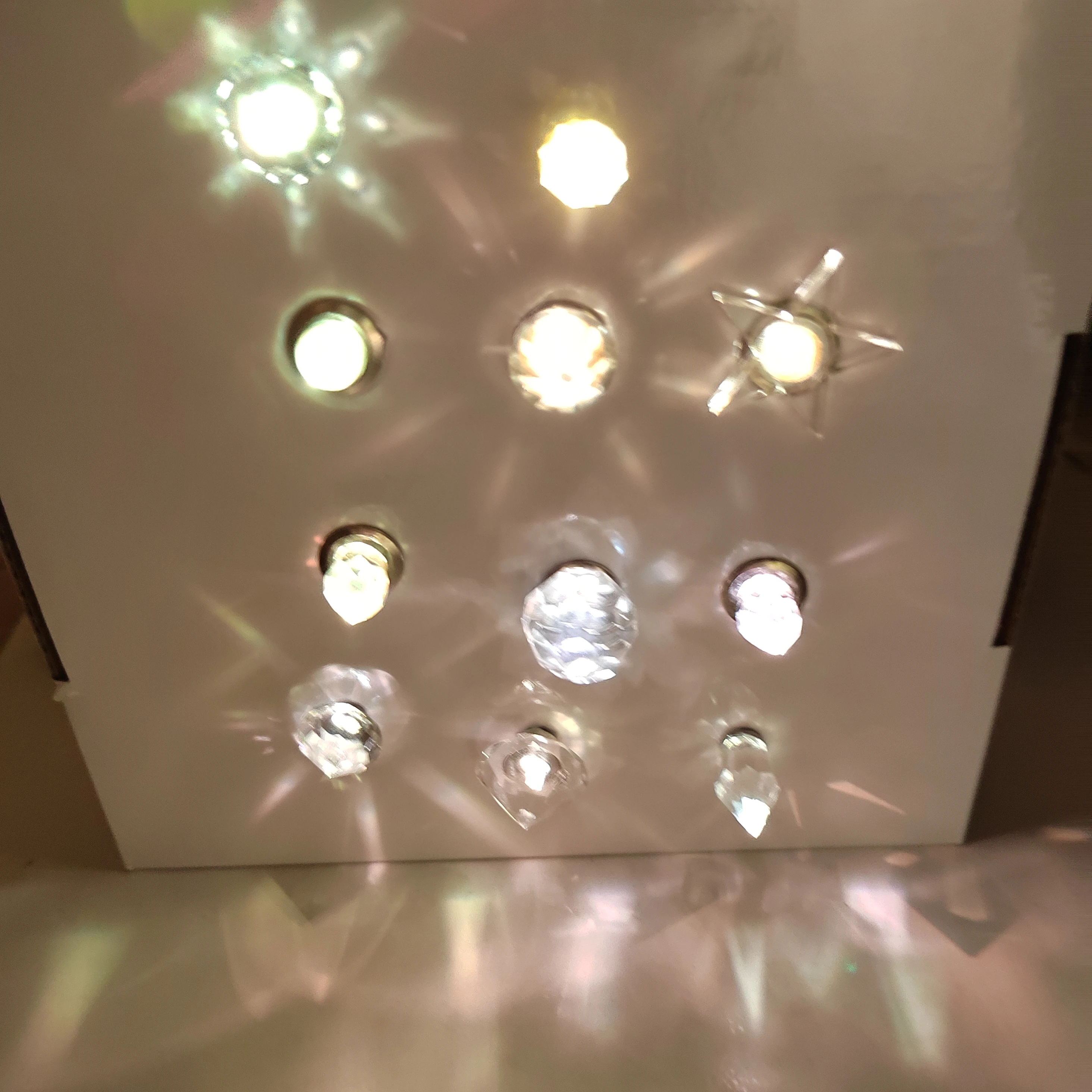 LED fiber optic ceiling crystal end fitting crystal, lampwork