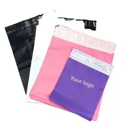 Custom biodegradable polyester mailer courier envelope packaging shipping bag with self adhesive