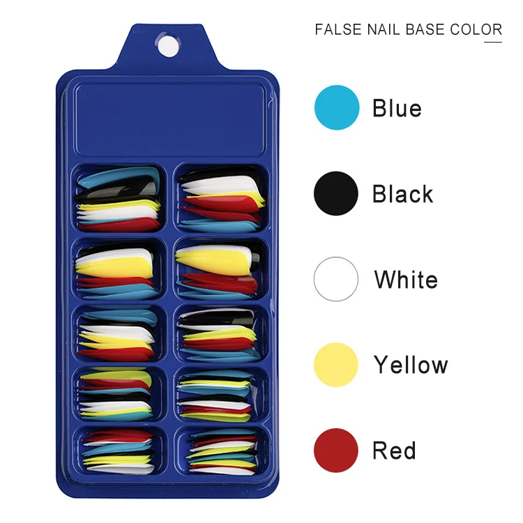 diy custom free clear false nail acrylic press on nails supplies salon false professional colorful wholesale 2021 high quality