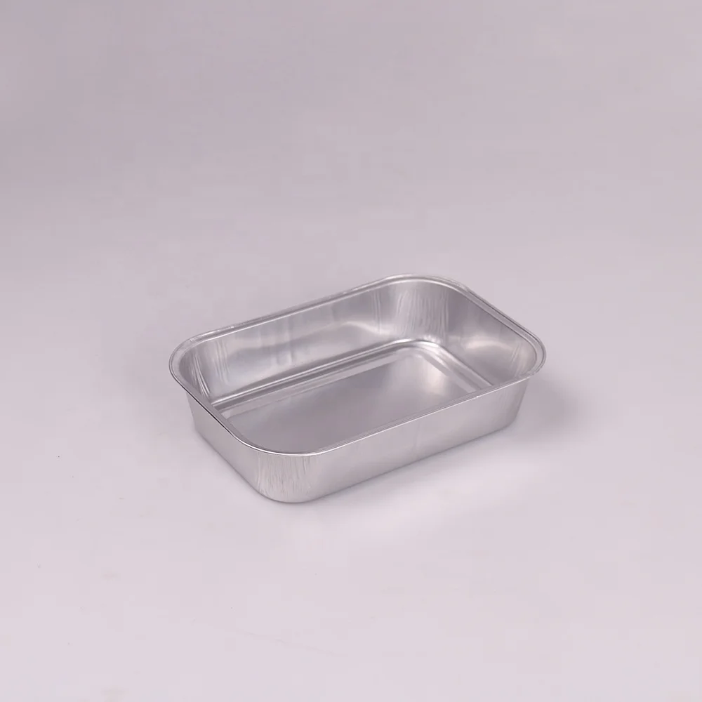 Одноразовый термостойкий пищевой контейнер 350 мл из алюминиевой фольги с крышкой