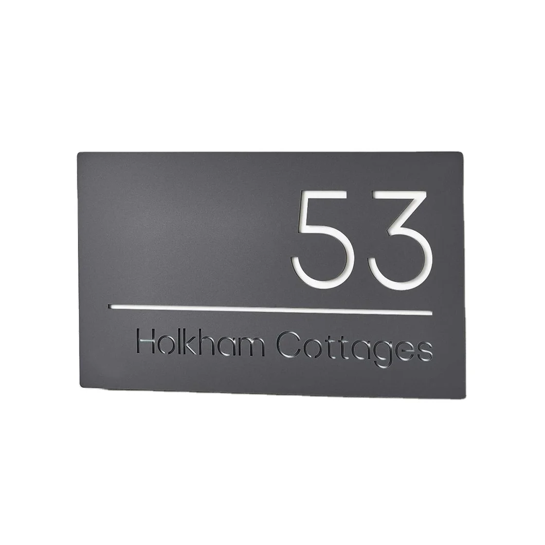 Office Door Number 304 Stainless Steel LED Door Number Custom Metal Hanging Door Signs