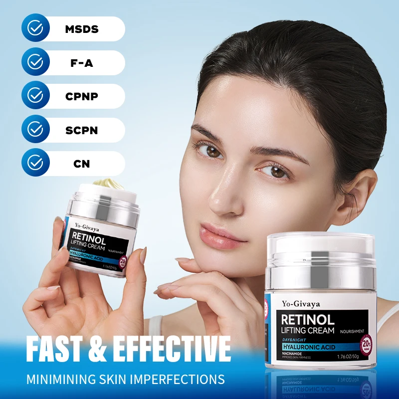 Retinol & Collagen Moisturizer Face Cream - Day & Night Anti-Aging Skin Care with Hyaluronic Acid 5% face cream & lotion
