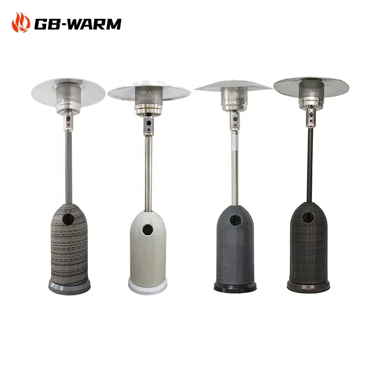 Online Shop Hot Selling Umbrella glass tube orchard supply deck dog house gas propane or butane rattan patio heater