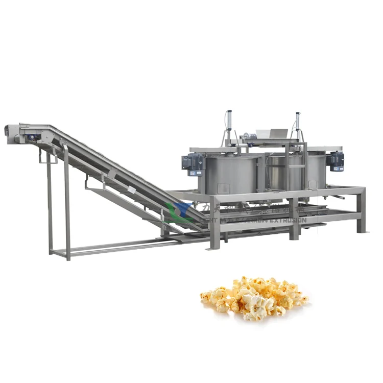 Industrial Automatic Corn Nuts Batch Fryer Machine Automatic Discharge Frying Machine