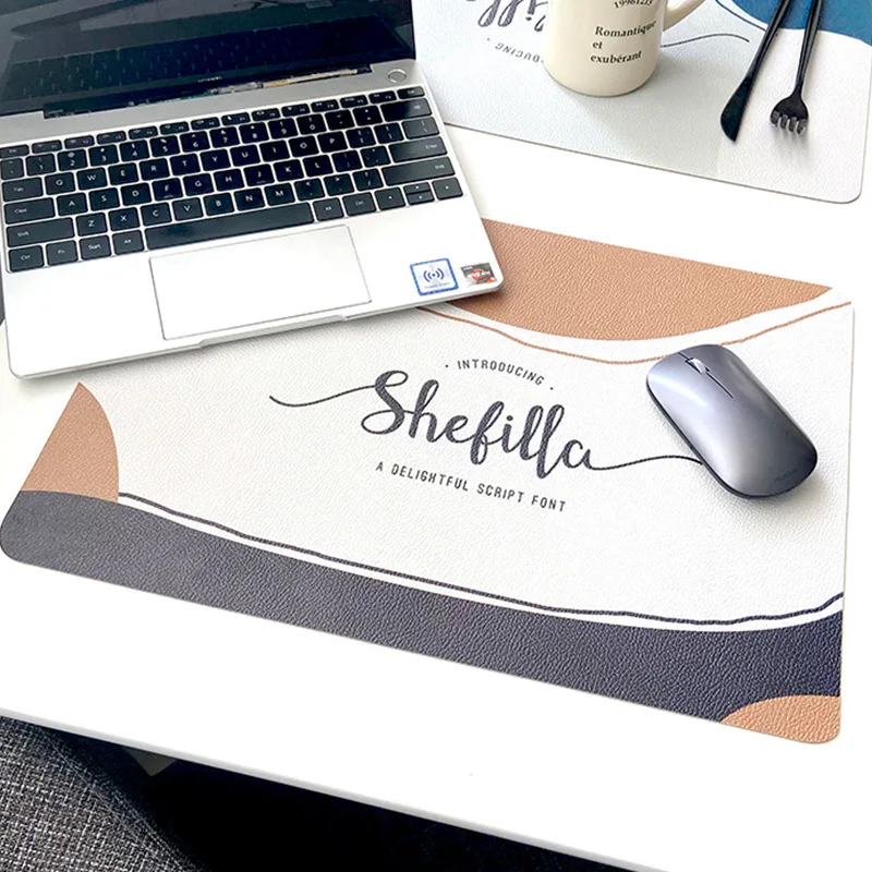 PVC leather for placemat, label, mouse pad,  Lychee pattern customized 1.7mm leather Double-sided two- color leather