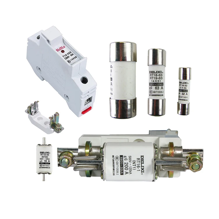 
Delixi Electric CE Approved Blade Fuse Cylindrical Type Fuse RT18 With Fuse Base 