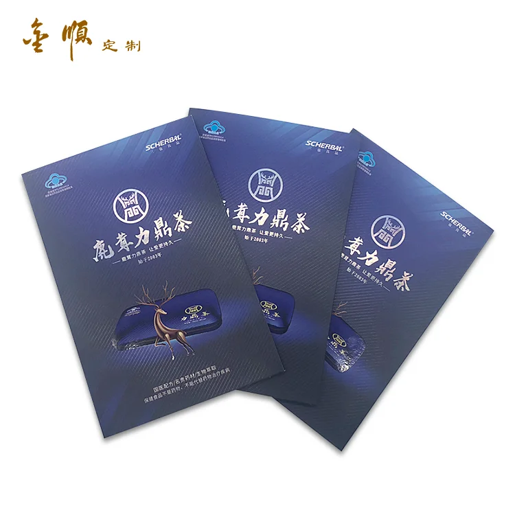 Custom paper printed instruction folding presentatiom folders leaflet die cut brochure manual