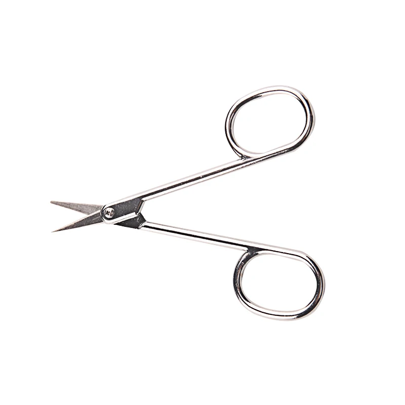 Nail Silver Stainless Steel Cuticle Scissors Customized Manicure Scissors Makeup Helper Scissors
