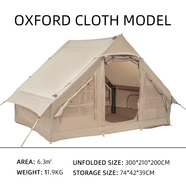 Wholesale Camping Canvas Outdoor Sale Inflatable Cabin Glamping Waterproof 4 Person Large Safari Luxury Winter Travel Air Tent