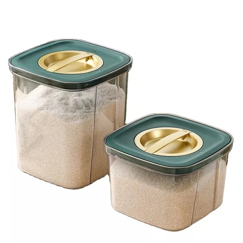 2022 New Nordic light luxury rice barrel household insect proof moisture proof sealed rice tank grain rice box storage food grad