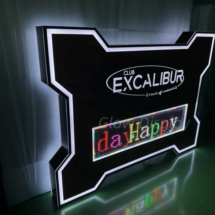 Programmable Led Digital Vip Champagne Bottle Service Presenter APP DIY Message Billboard Sign Wine Display Holder For Nightclub