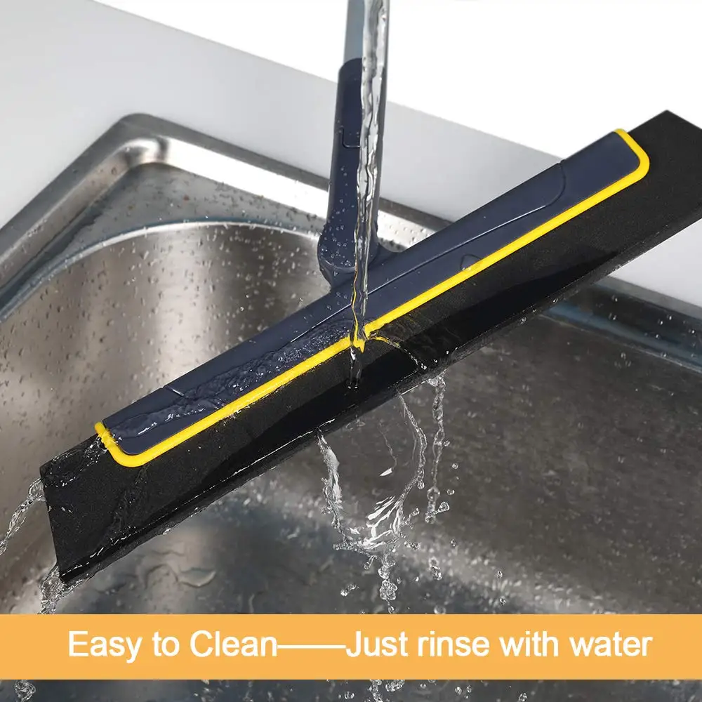 Floor Squeegee Broom Perfect for Shower Bathroom Kitchen Home Tile Pet Hair Fur Floor Marble Glass Window Water Foam