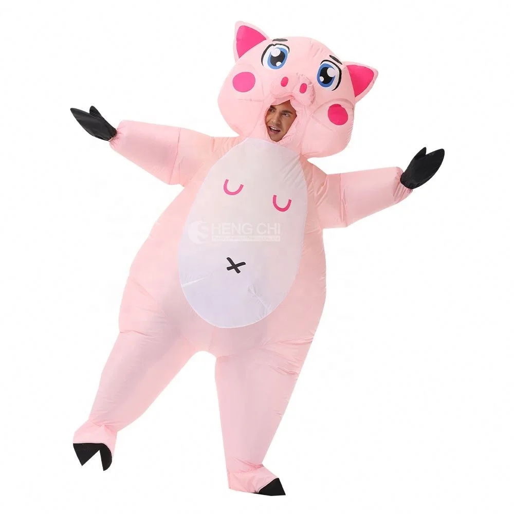 Factory low-priced wholesale of carnival Halloween party inflatable costumes anime pig inflatable mascot costumes