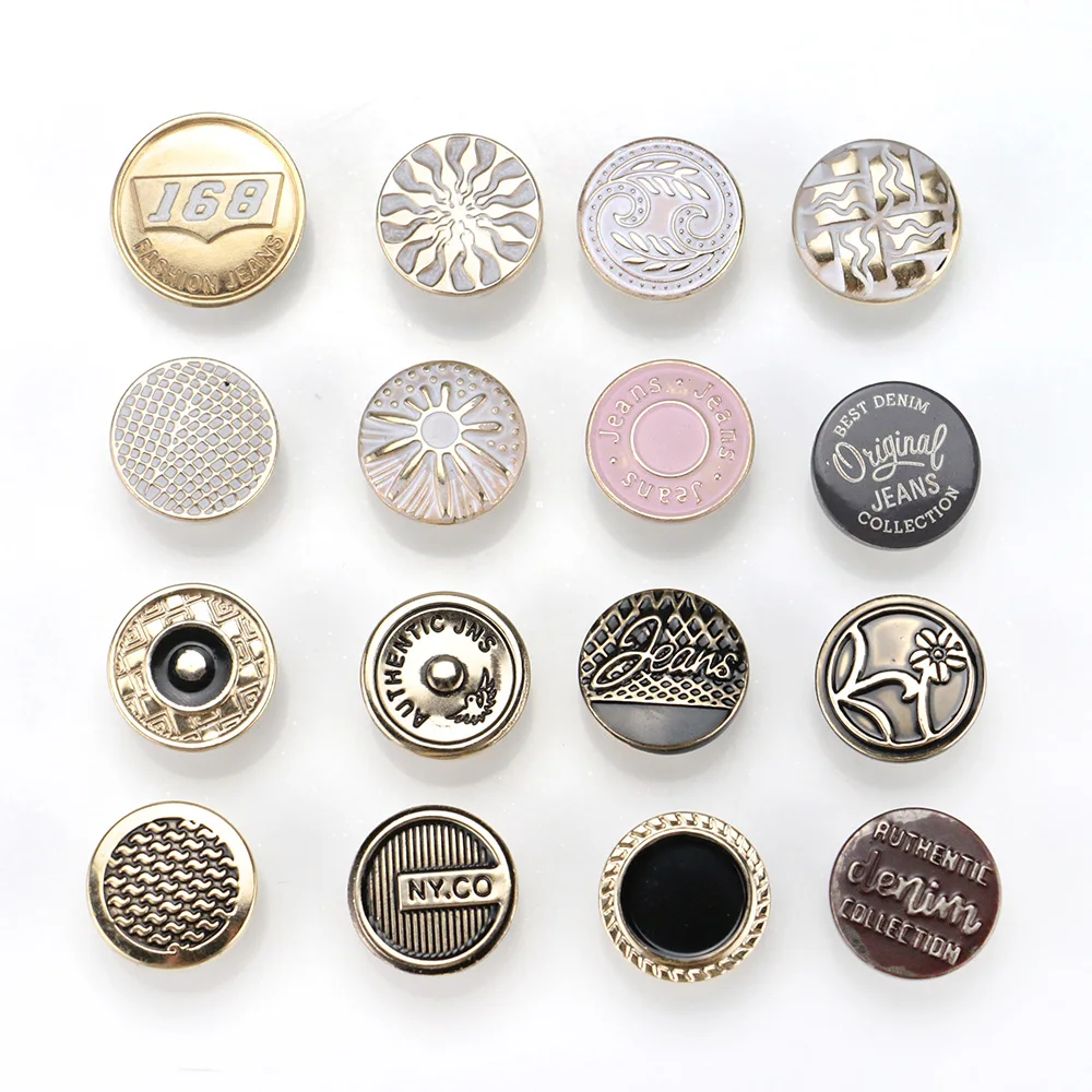 Manufacturers Directly Sale Custom Logo Brand Brass Jeans Pants Buttons And Rivets