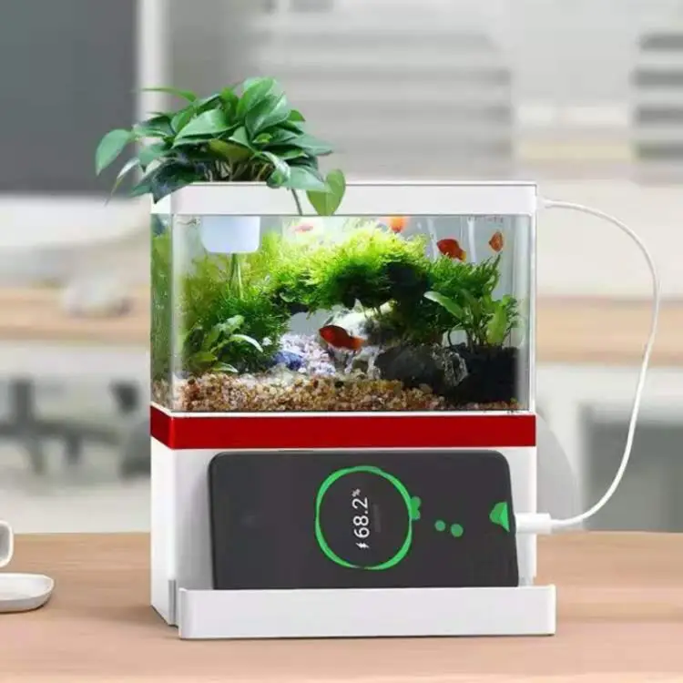 Горячая Распродажа настольный аквариум zaohetian Betta Guppy мини-аквариум