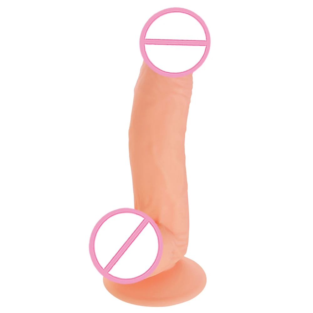 
Free Sample Lifelike Medical Silicone G Spot 6.5 Inch Powerful Sex Toy Suction Cup Dildo 