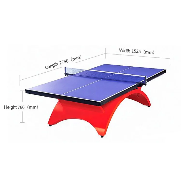25mm Standard Size Movable Waterproof Big Rainbow Indoor Ping Pong Table Tennis Tables for Entertainment