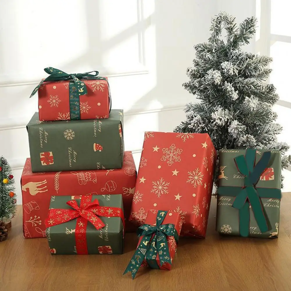 High quality Christmas printing gift wrapping roll packing gift box clothing custom print tissue paper with custom logo