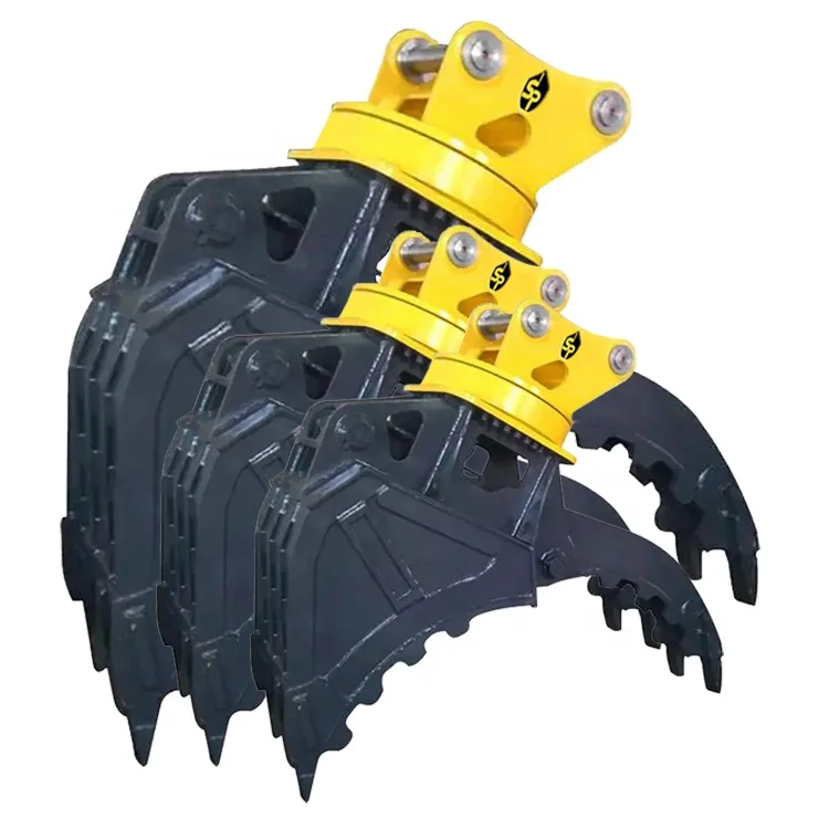 durable stainless material hydraulic thumb bucket excavator attachments for improving productivity