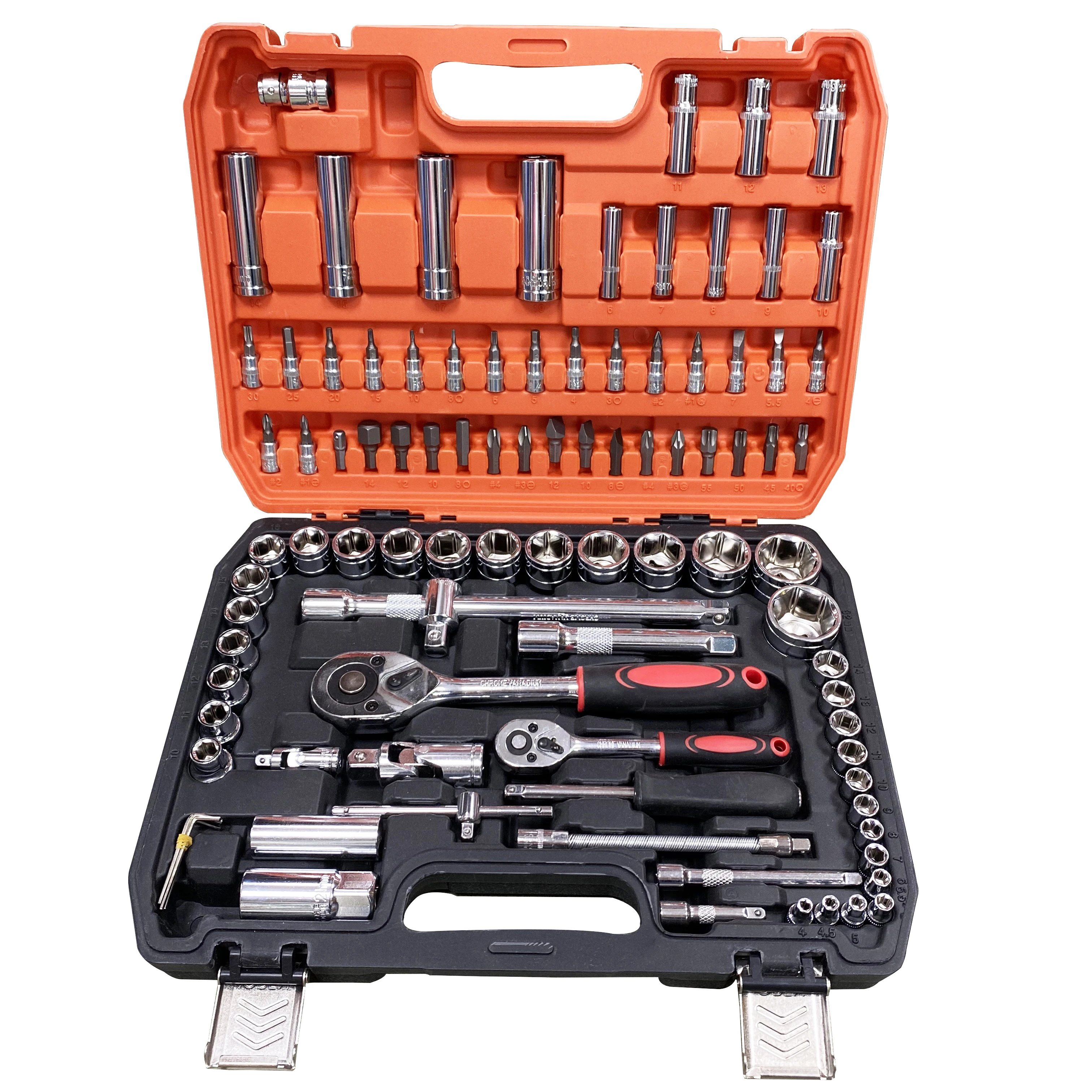 
94pcs Chrome Vanadium Socket Wrench Box Tools Set 