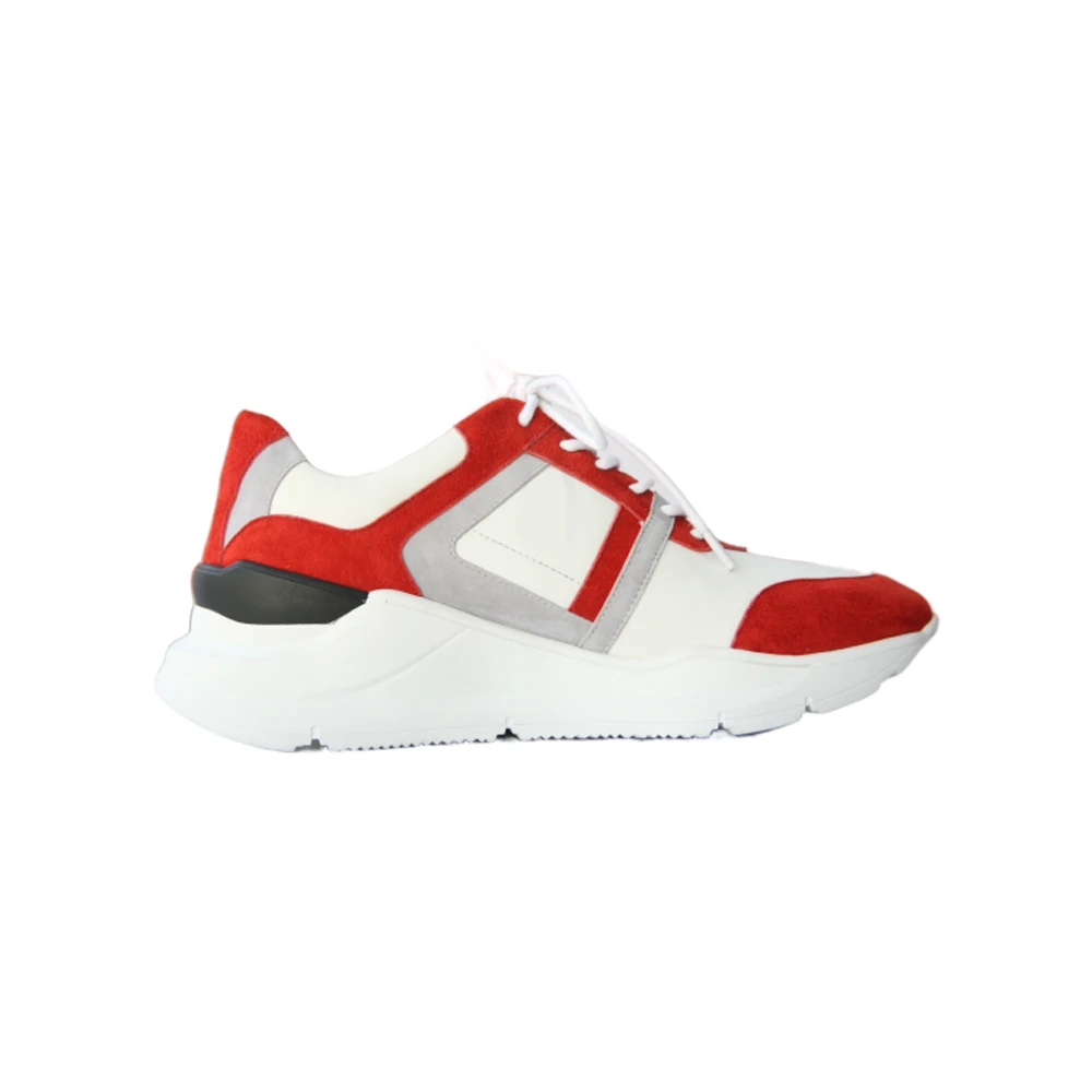 Beautiful Genuine Leather Wedge Sole Women Sneakers Shoes