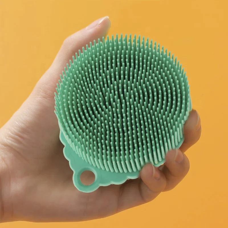 New Arrival Shower Brush Silicone Body Massager Scrubber Body Bath Scrubber with Lifting Ring