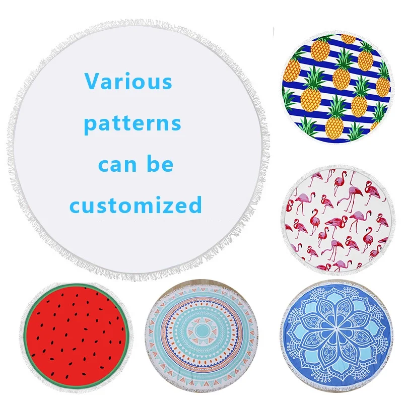 60 Inches Personalized Fruit Design Multi Purpose Blanket Swim Pool Cover Baby Playing Sunbathing Swimming Beach Towel