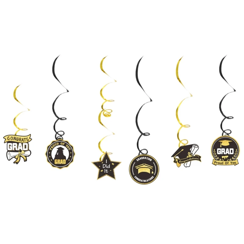 Hot Selling Graduation Theme Paper Hanging Decorations Balloon Cake Topper Party Set For Parties