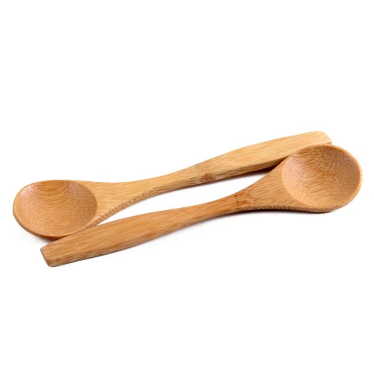 Eco-Friendly Small Spoon Bamboo mini baby spoon Wood Ice Cream Mini Coffee Spoon
