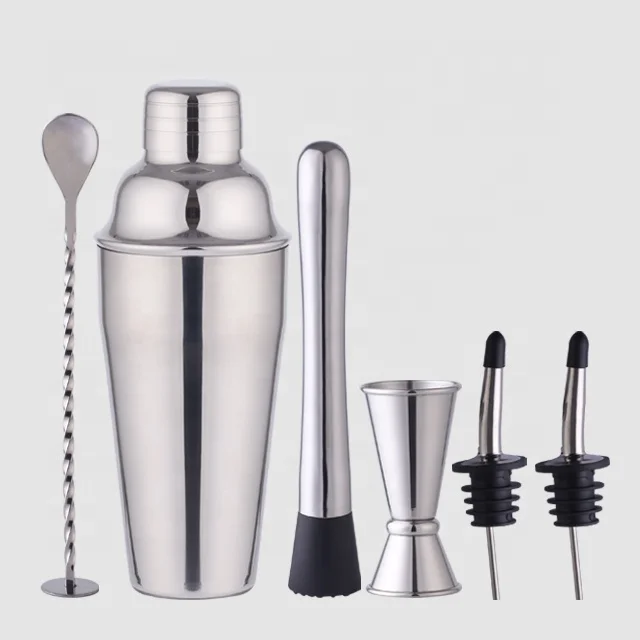 
Factory Direct 700ml stainless steel cocktail muddler color gift box barware rustic bar tool gift bartender set 