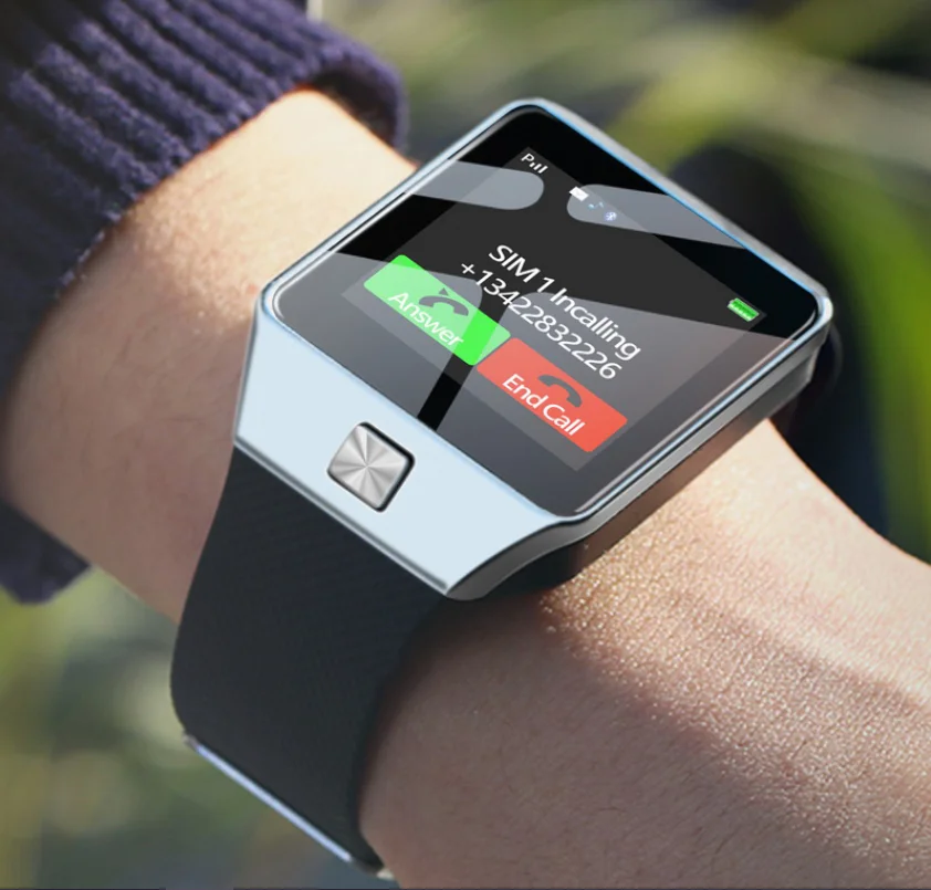 Wholesale Android TF SIM Card  Camera waterproof Inteligente Smartwatch Phone Smart Watch DZ09