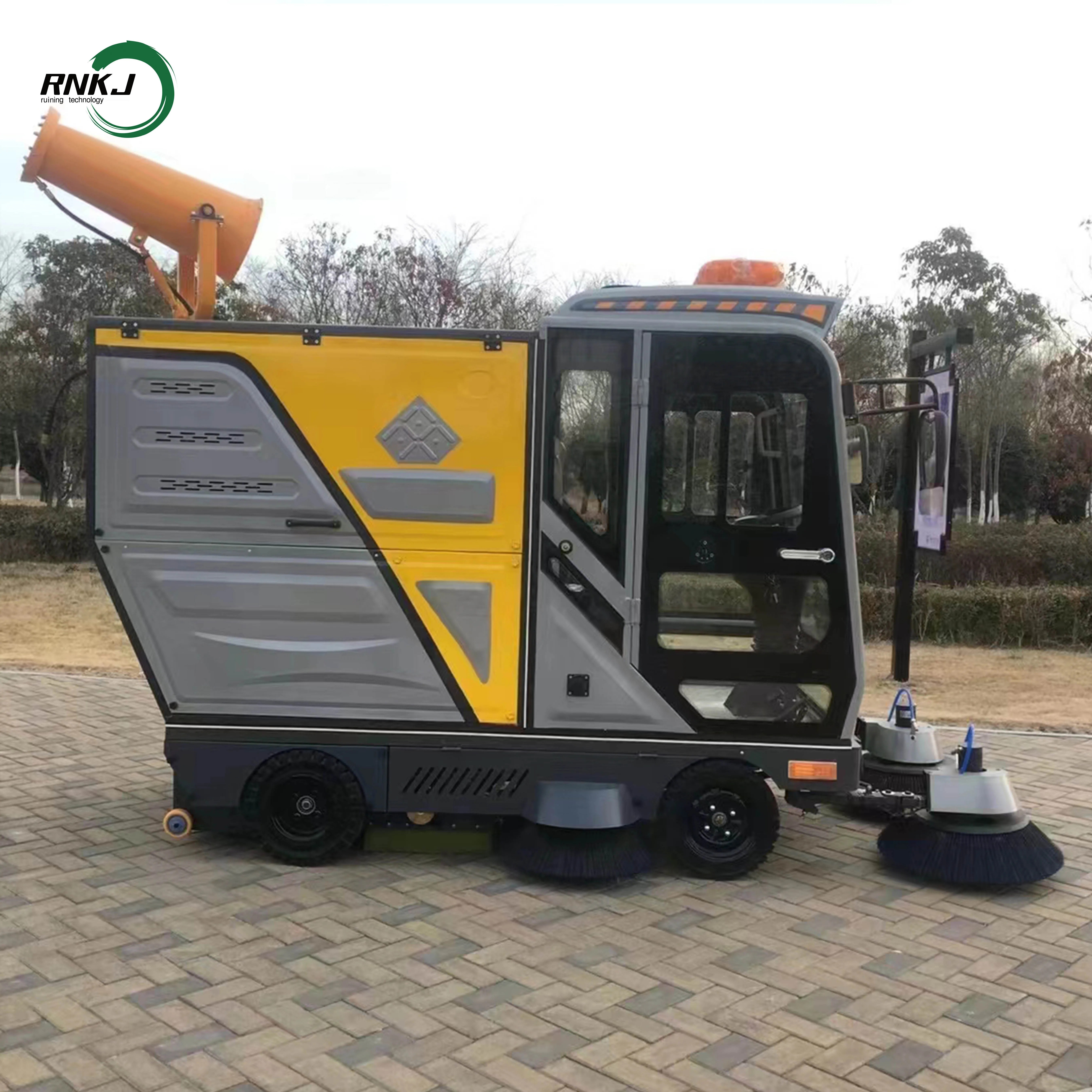 RNKJ Ride On Road Sweeper Truck and Scrubber ELectrical Street Cleaning Machine