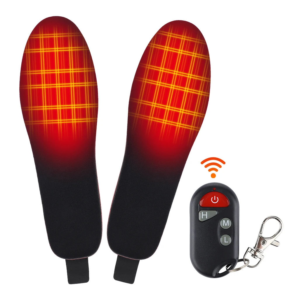 Wireless Rechargeable Heating Winter Foot Warmer Remote Control Electric Heated Shoe Insoles