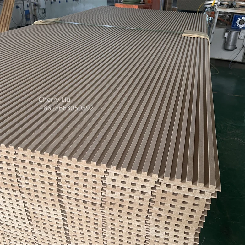 3D wall pvc wood mdf wall cladding slat wood wall panels for interior decor