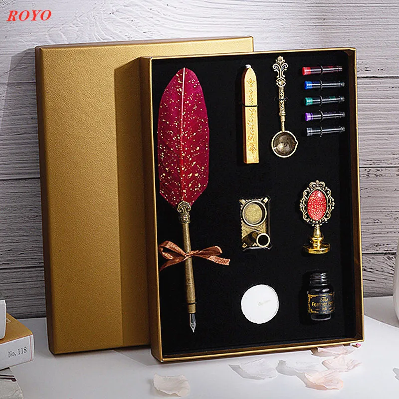 Высококачественные перьевые ручки с индивидуальным логотипом, каллиграфическая ручка, перьевая ручка, набор из множества цветов, подарочный набор, рекламные товары, металлические наборы ручек