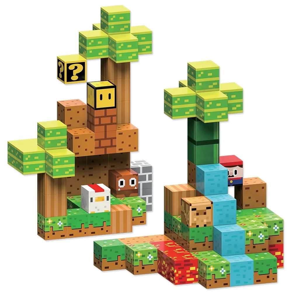 Top Selling Magnetic Building Blocks Toy Build Mine Magnet World Set Stem Montessori Sensory Cubes  For Kids