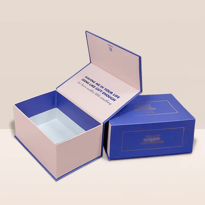 Custom magnetic close gift box Packaging With foam Wholesale Luxury a4 Large Blue Cardboard Gift Paper Boxes