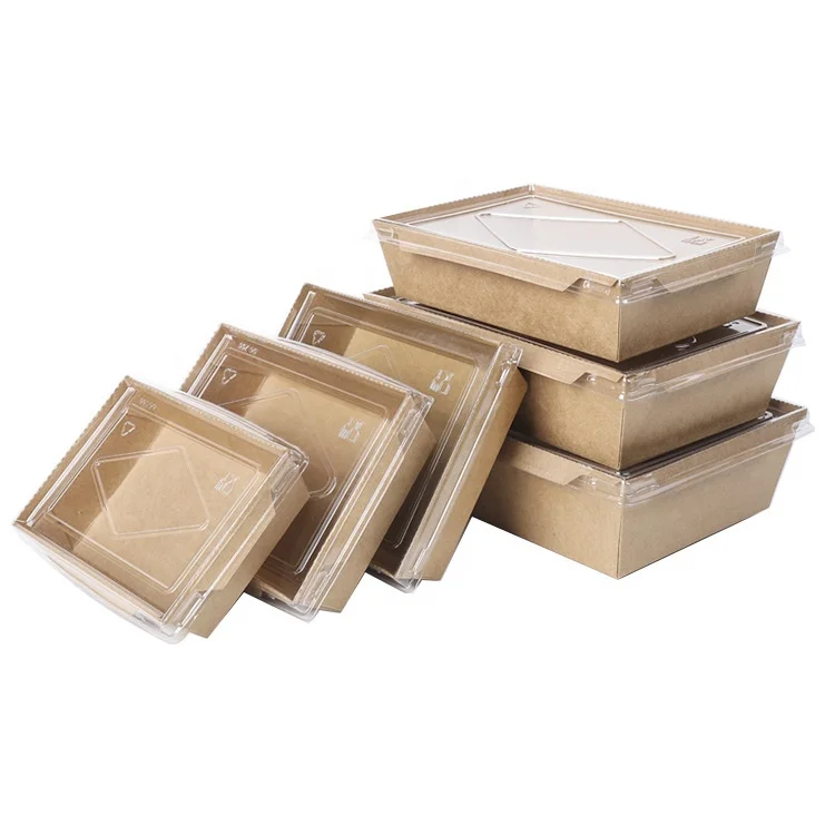 Disposable custom logo eco friendly craft paper chicken burger box fast food takeaway packaging lunch box