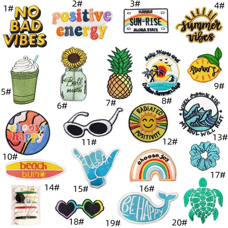 20 Pieces Iron on Hippie Vintage Patches Appliques Hippie Retro Embroidered Patches for Backpacks Jeans Jackets Cloth DIY Craft