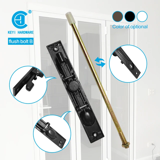KEYI Flush Bolt B оптовая торговля алюминиевыми дверными утапливаемыми болтами для двойных дверей