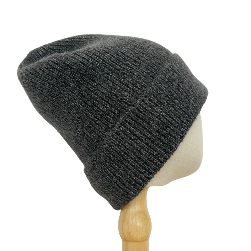 New Arrival Simple Design Neutral knitted ribbed hat Soft hat Casual hat