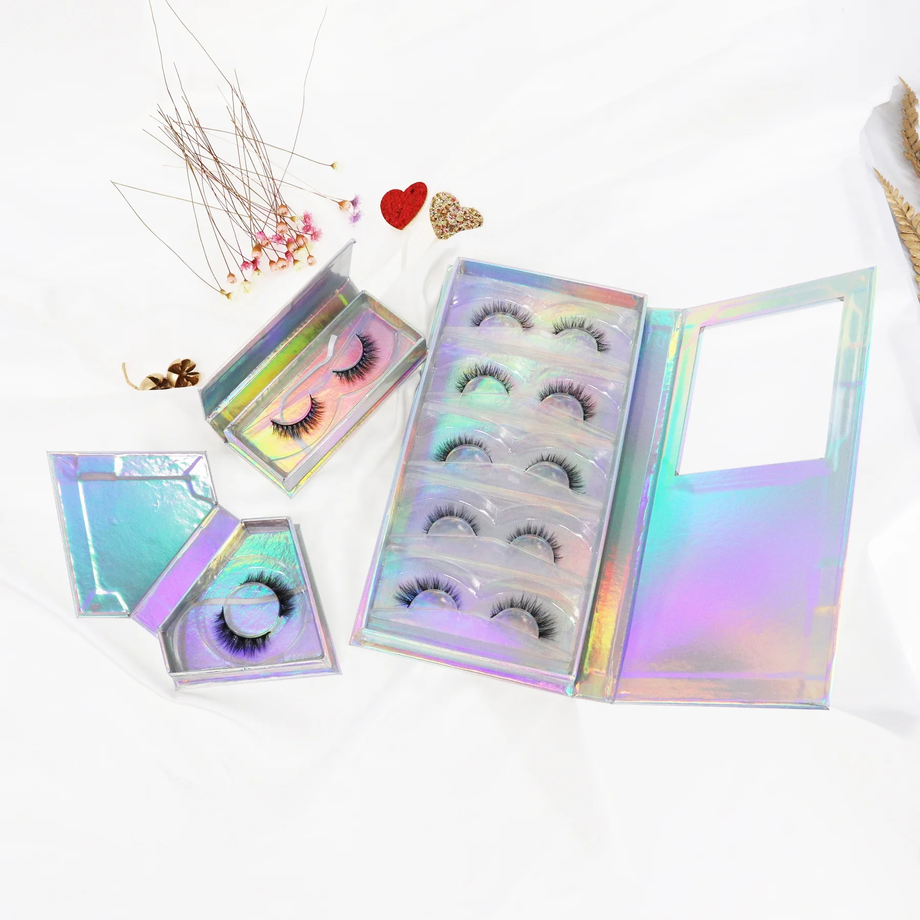 
High Quality 3D Synthetic False Eyelashes Wholesale Silk Eyelashes Private Label Eyelashes With Custom Box 