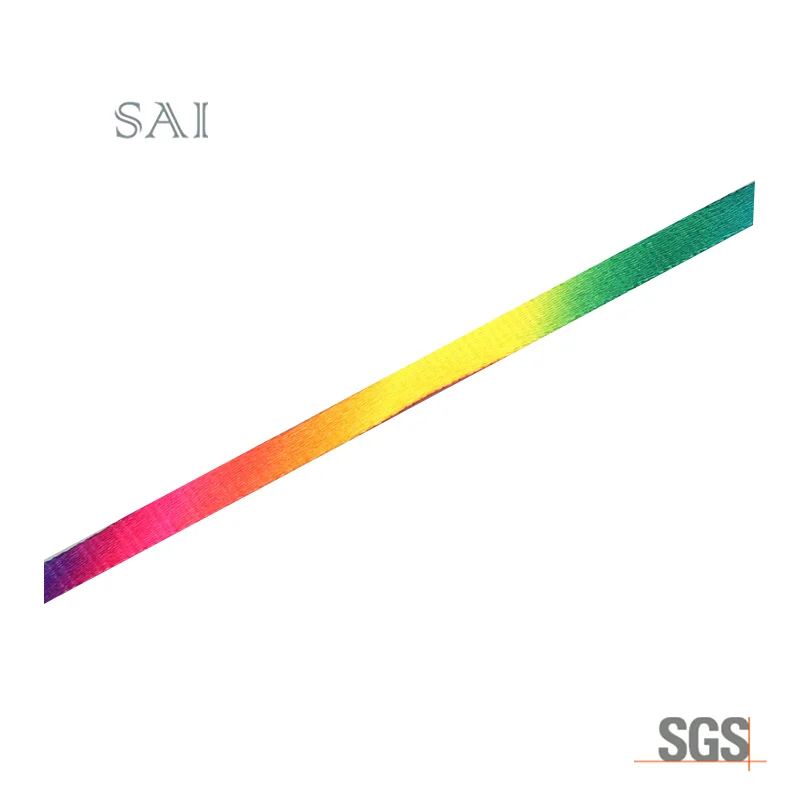 Wholesale New Design Garment Rainbow Webbing Polyester Sustainable Custom Printed Nylon Webbing Customised Shoes 3000 Yards