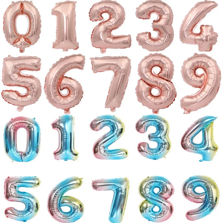 Factory OEM 10 12 18 32 40 Inch Balloon Party Decor Colorful Mylar Balloons Festival Decoration Black Alphabet Letter Balloon
