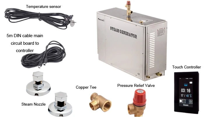 Oceanic  steam generator sauna spa center commercial use with touch screen controller 10.5kw electric