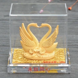 Realistic Carved Swan Ornament Design And Customization 24K Gold Swan Ornament Gift Manufacturing Custom Swan