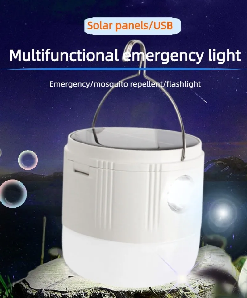 Multifunctional outdoor emergency  120w 150w  LED camping lamp rechargeable led flashlight Outdoor portable LED light bulb